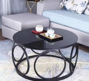 Black Circular Table - Sleek & Stylish Design** - Vitrine Furniture - Furniture
