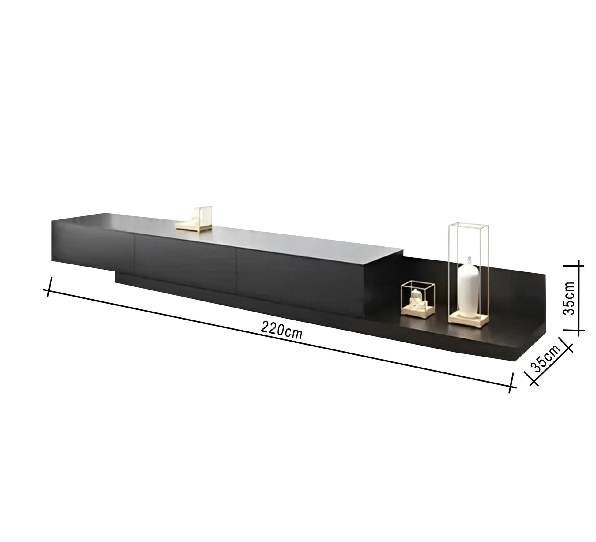 Black coffee table and TV unit - Vitrine Furniture - Furniture