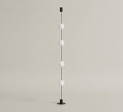 Black Corner Pole Four Globe Lamp - Vitrine Furniture - Floor lamps