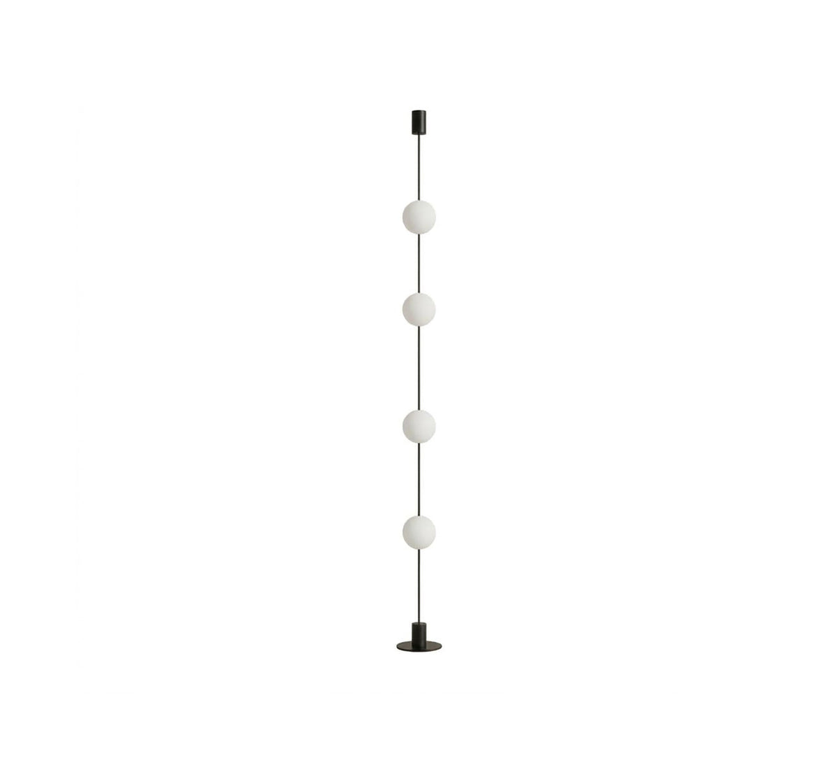 Black Corner Pole Four Globe Lamp - Vitrine Furniture - Floor lamps