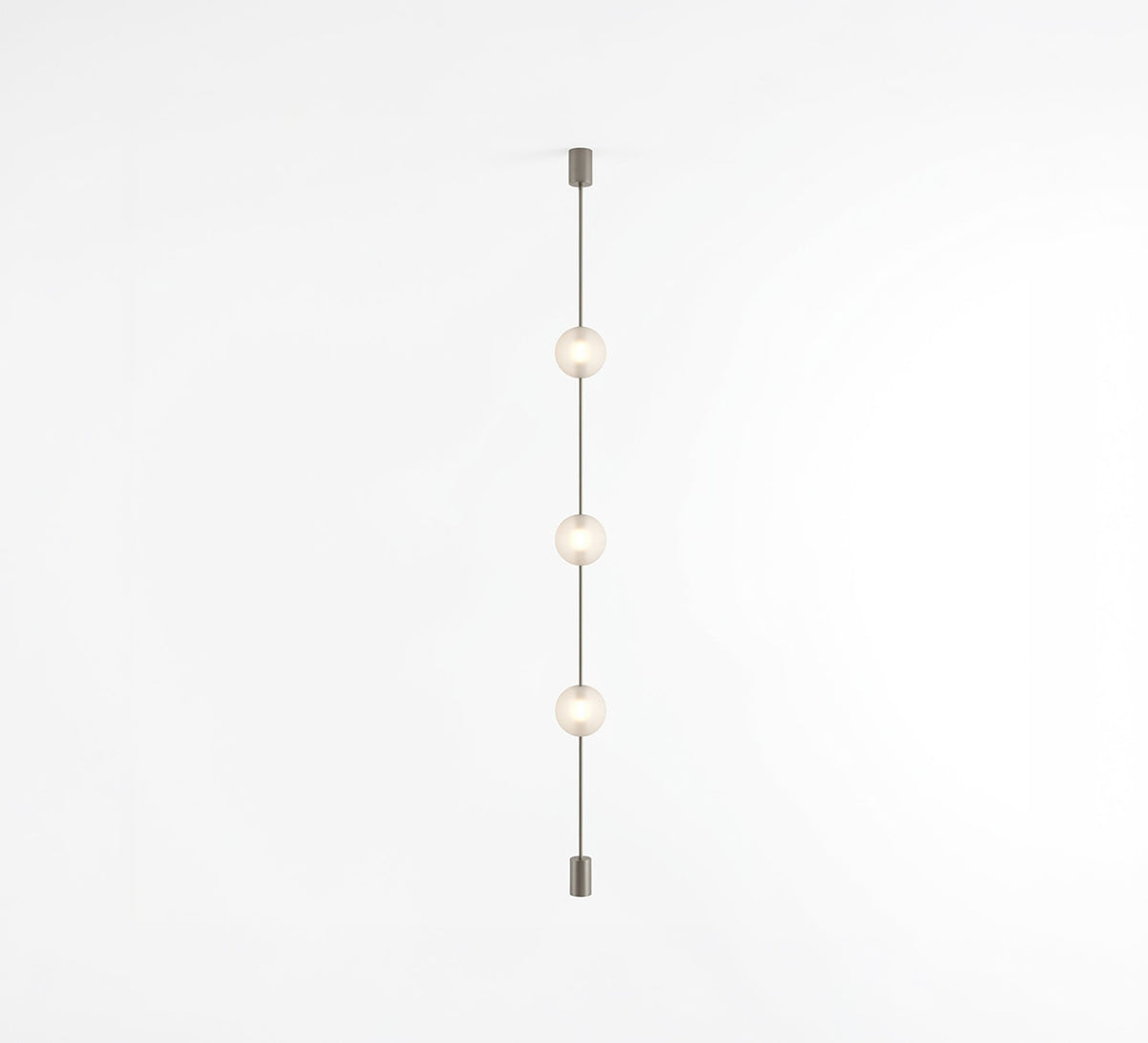 Black Corner Pole Three Globe Lamp - Vitrine Furniture - Floor lamps