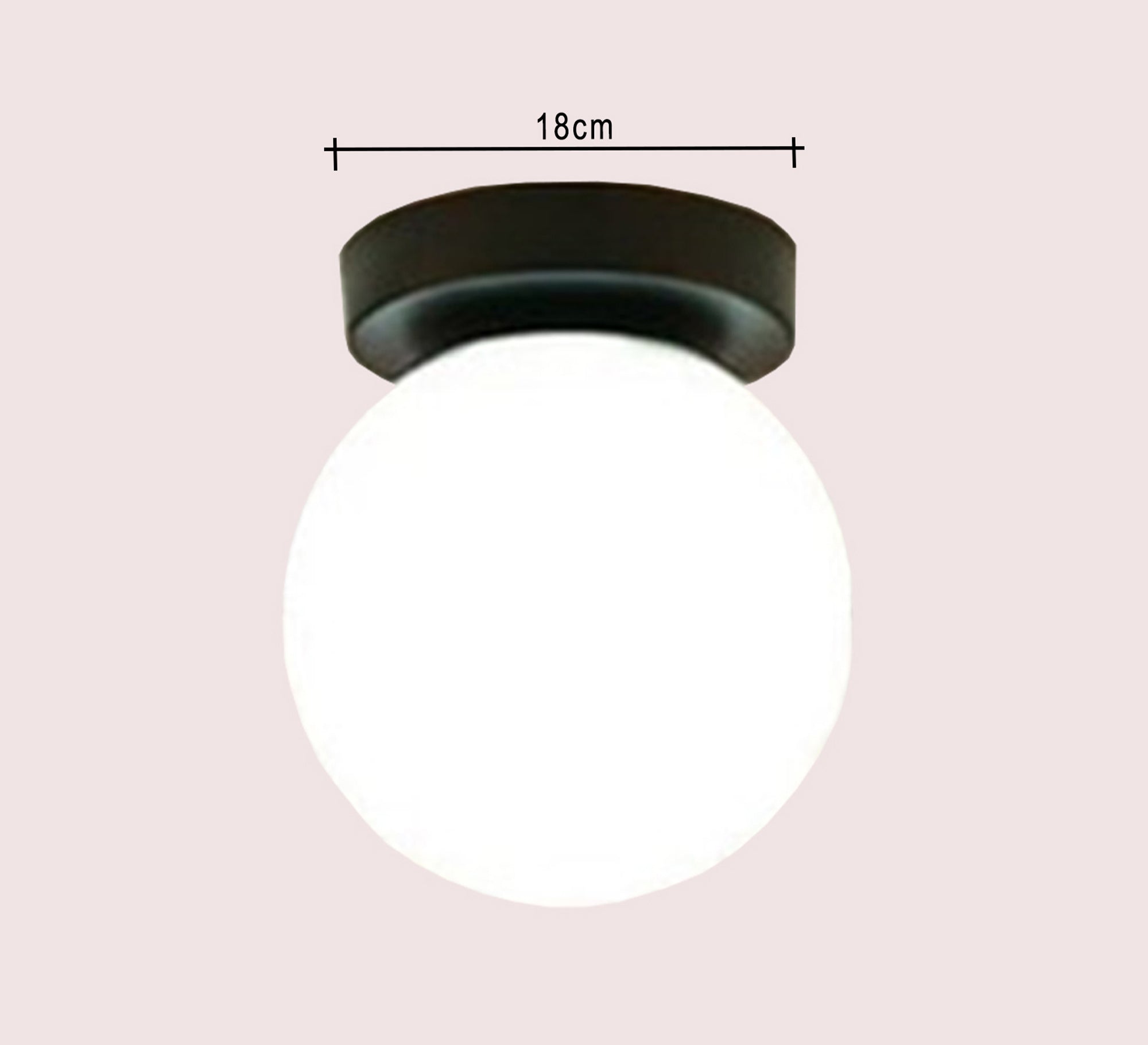 Black Crystal Ball Ceiling Lamp - Vitrine Furniture - Lighting