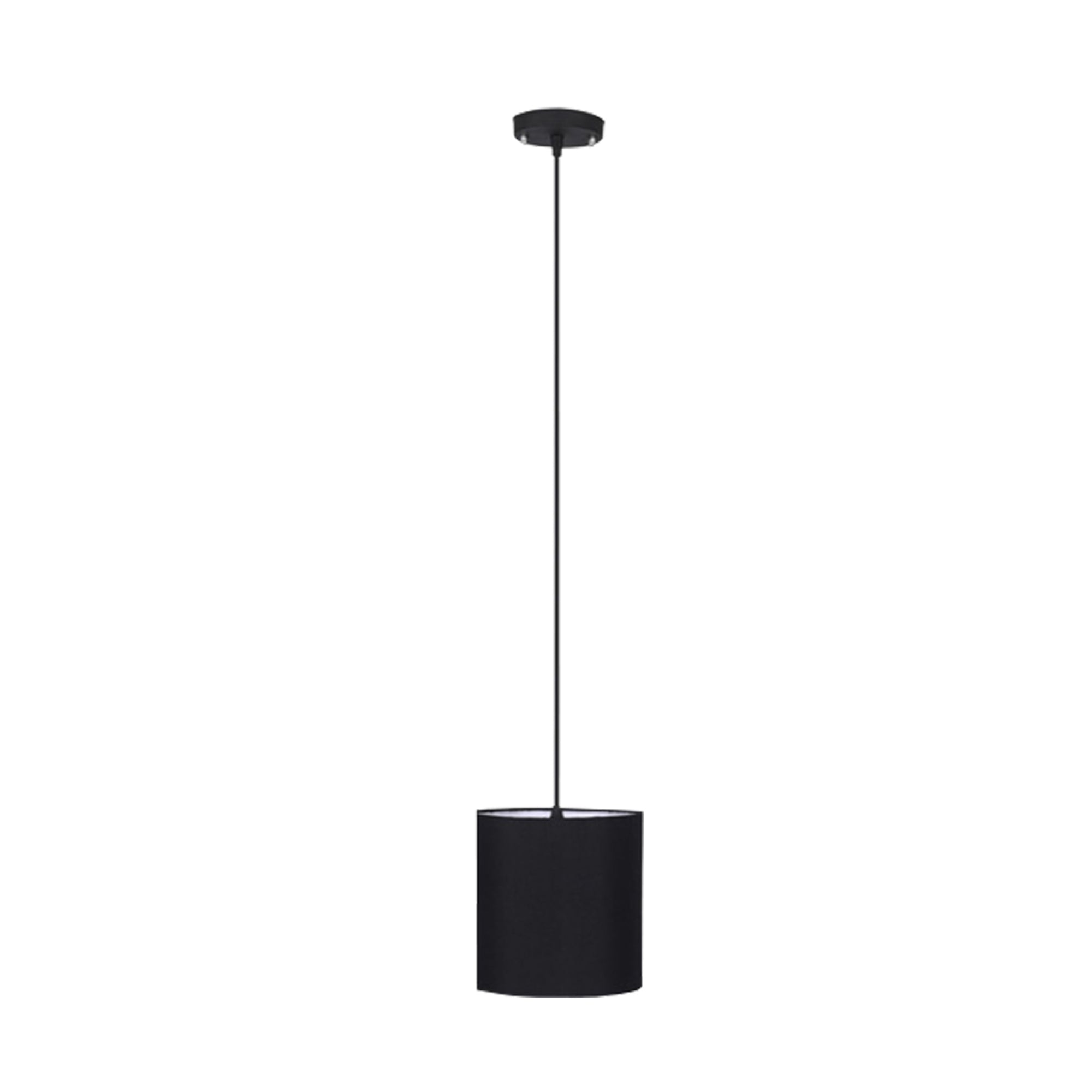 Black Cylinder Pendant Ceiling Lamp - Vitrine Furniture - Lighting