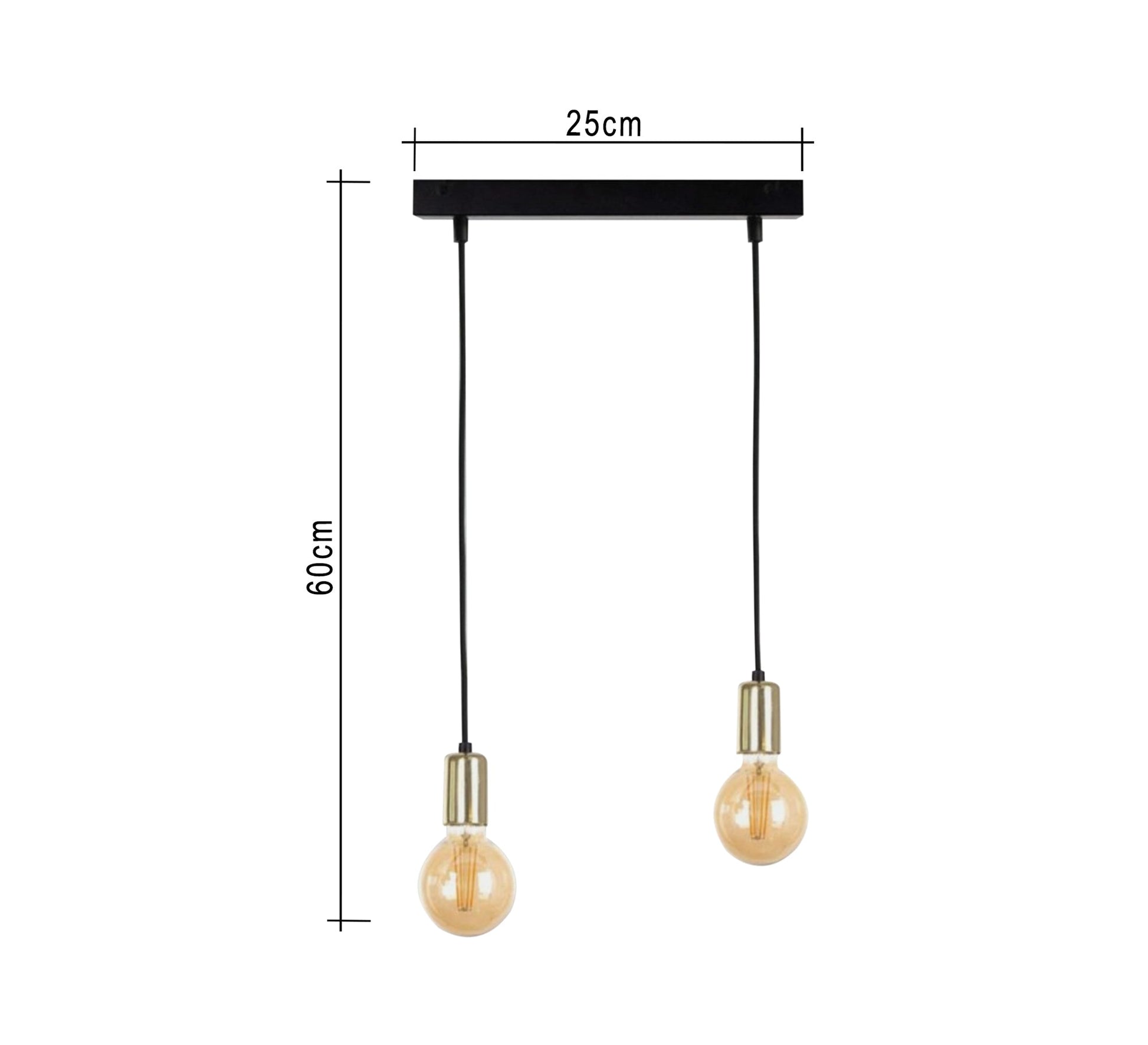 Black Double Chandelier - Vitrine Furniture - Lighting