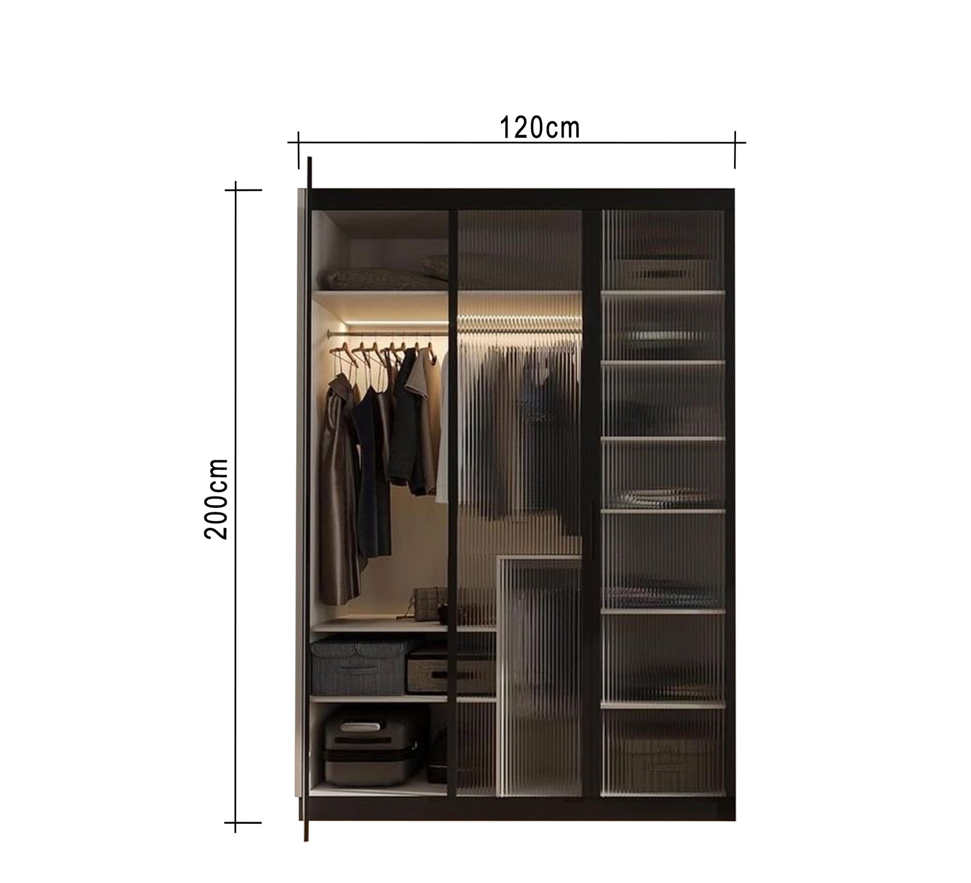 Elegant Black Dresser with Glass Leaf Design Elegant Black Dresser with Glass Leaf Design