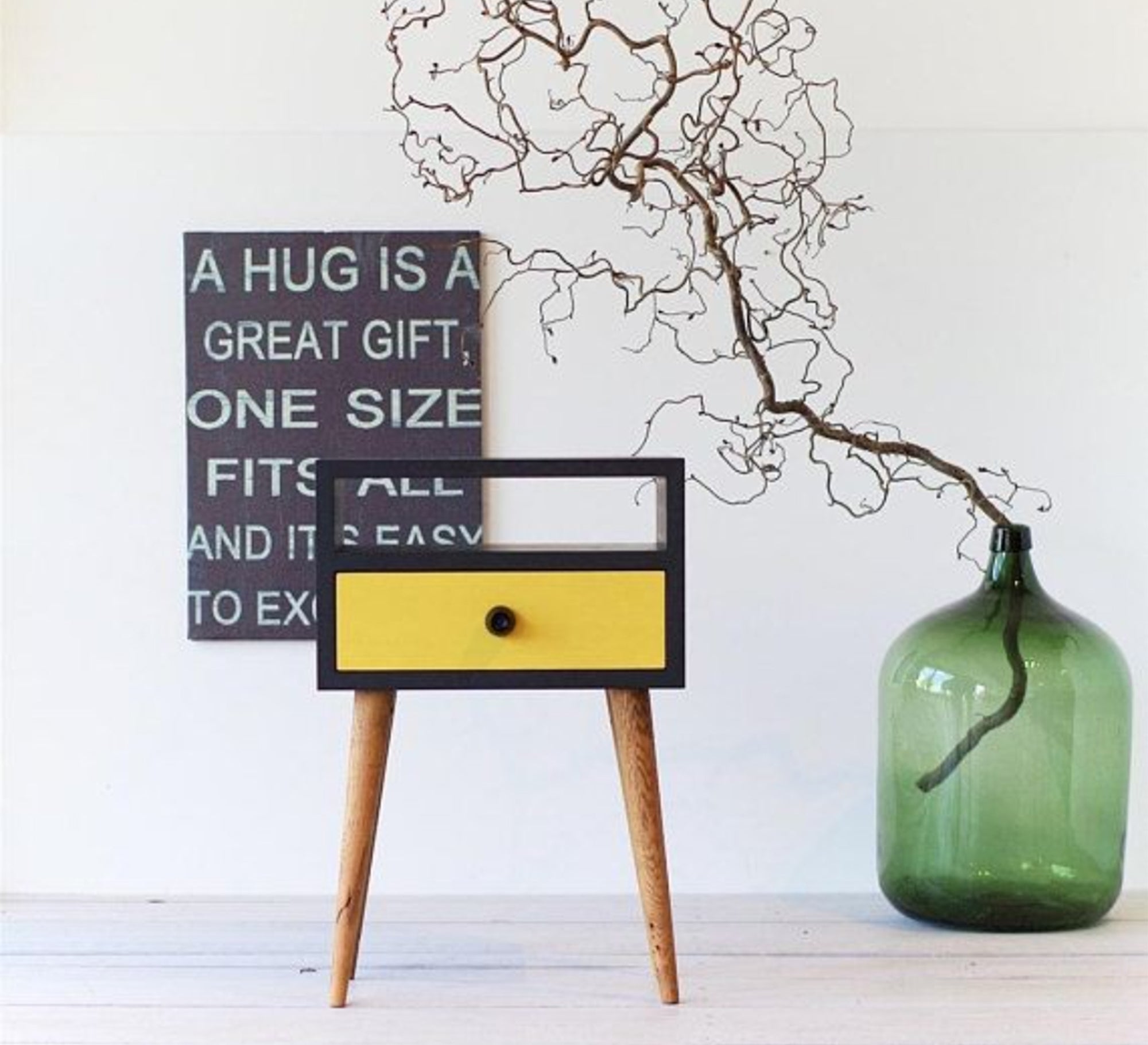 Black dresser with yellow drawer - Vitrine Furniture - Furniture