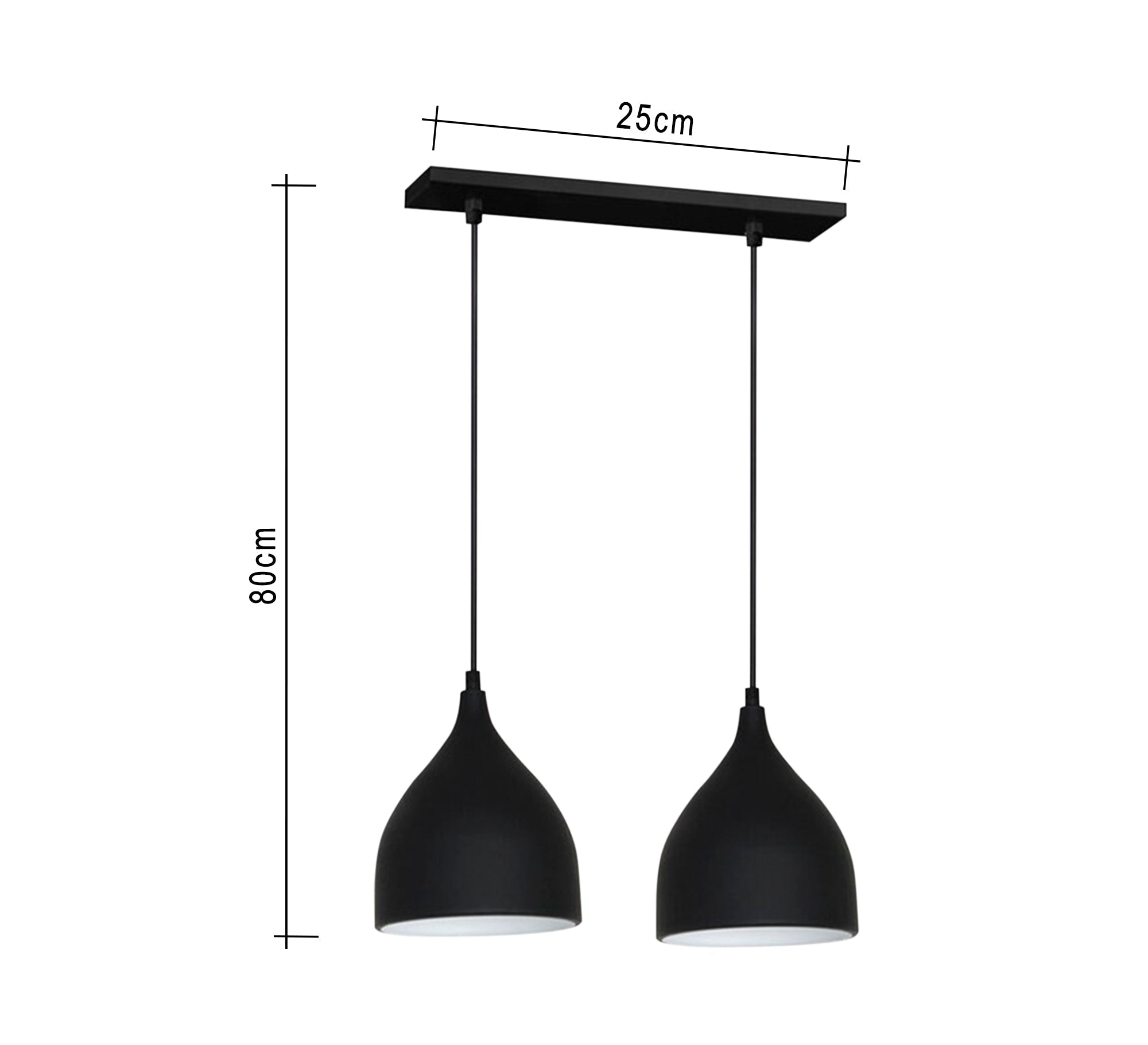 Black Dual Ceiling Light Unit - Vitrine Furniture - Lighting