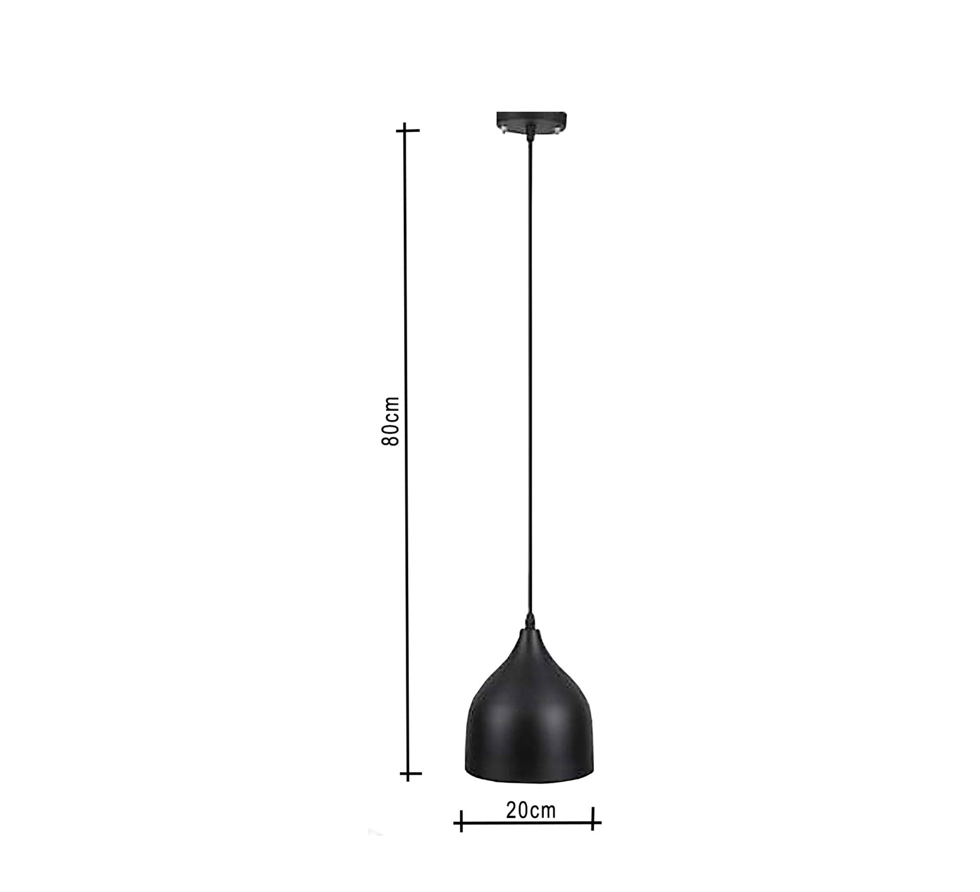 Black funnel single wire hanging - Vitrine Furniture - Lighting