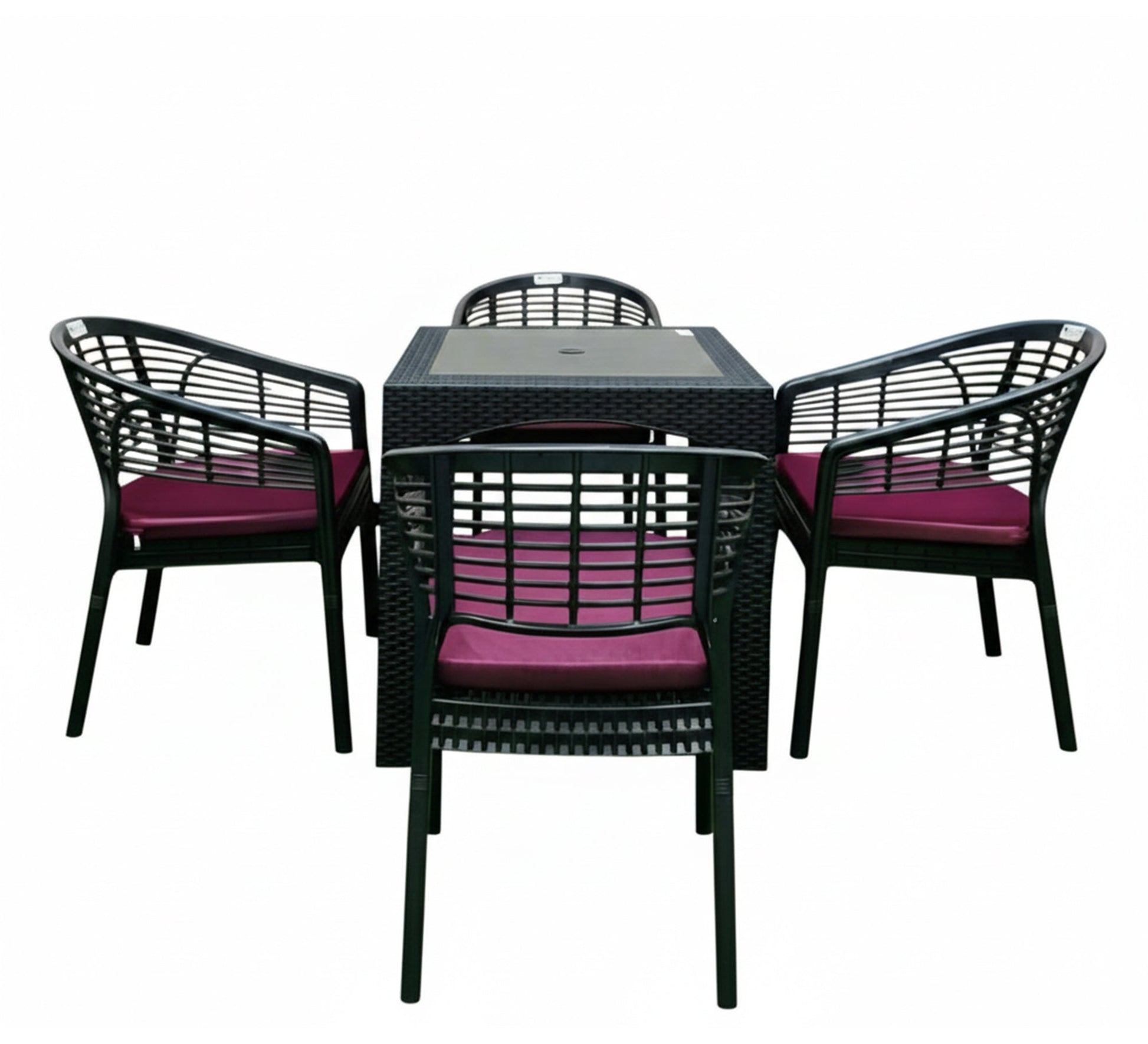 Black garden furniture set with a purple accent - Vitrine Furniture - Outdoor Products