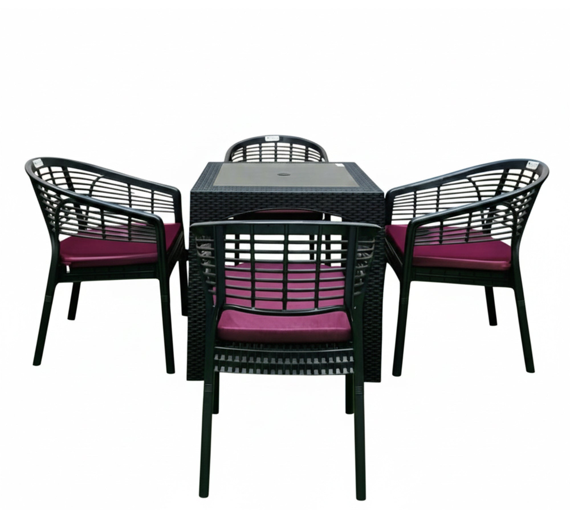 Black garden furniture set with a purple accent - Vitrine Furniture - Outdoor Products