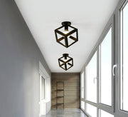 Black Geometric Cube Cage Ceiling Light - Vitrine Furniture - Ceiling lights