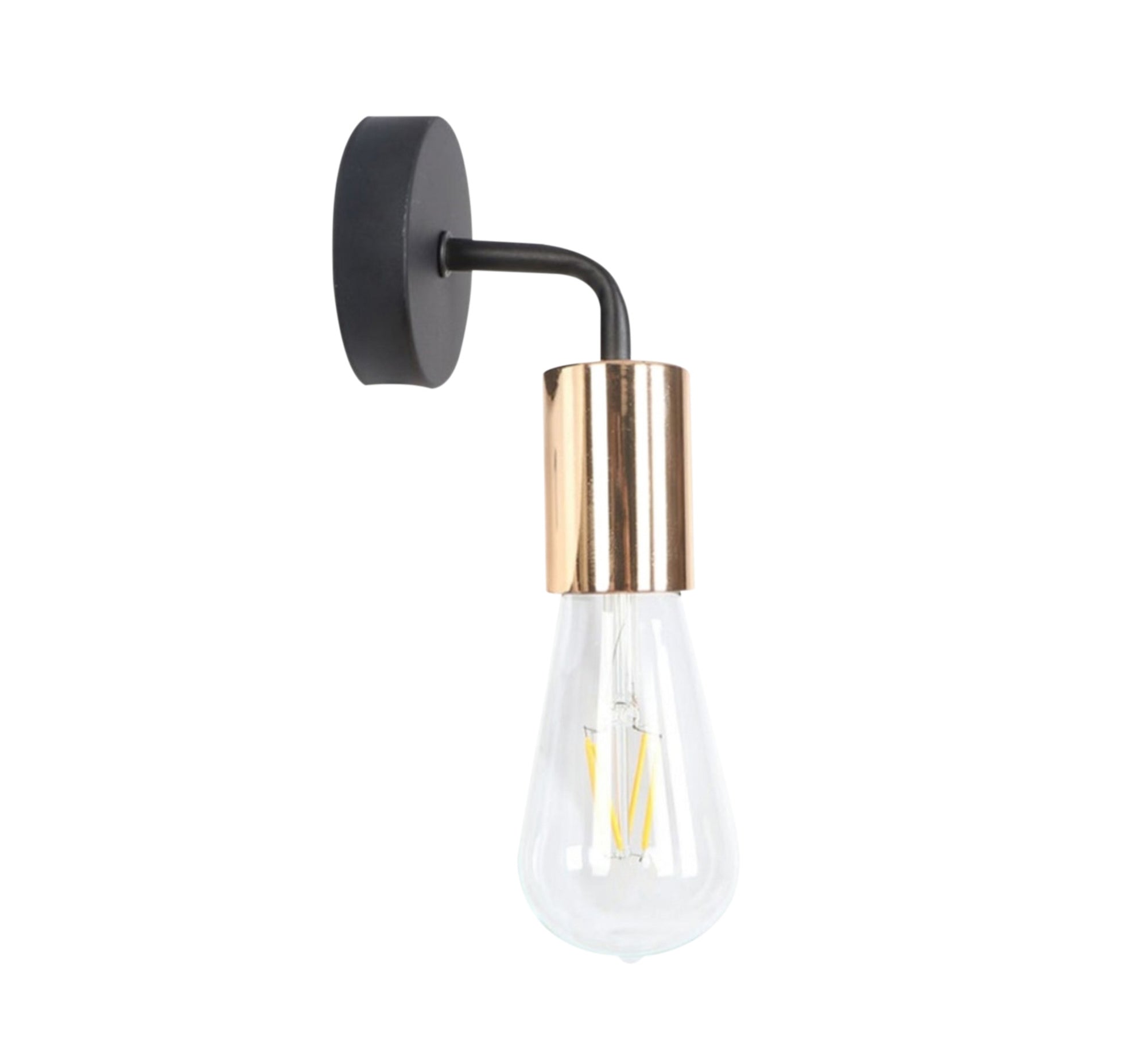 Black Gold Metal Wall Lamp - Vitrine Furniture - Lighting
