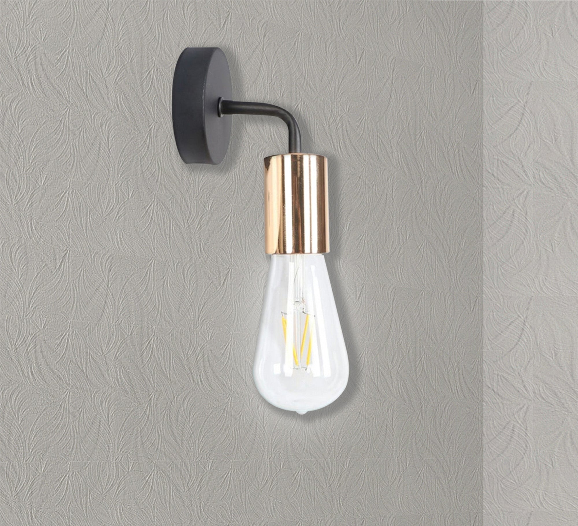 Black Gold Metal Wall Lamp - Vitrine Furniture - Lighting