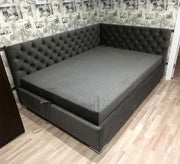 Black high - sided bed - Vitrine Furniture - Furniture
