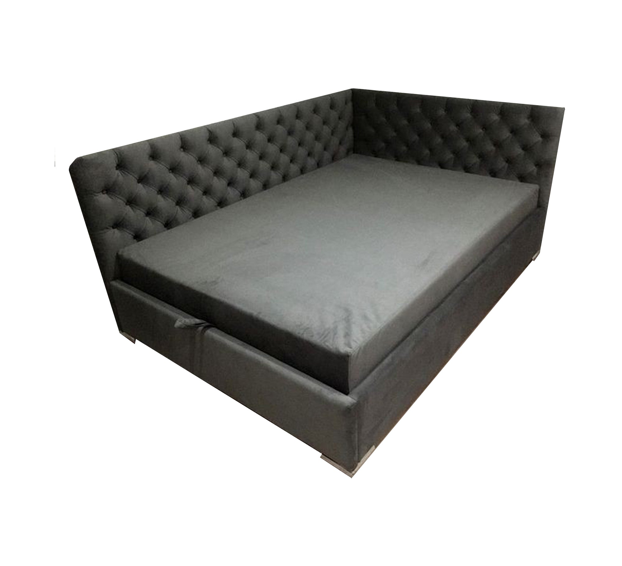 Black high - sided bed - Vitrine Furniture - Furniture