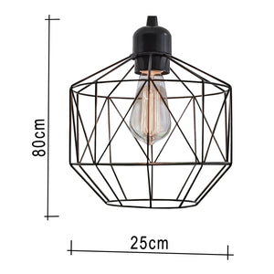 Black hollow cage chandelier - Vitrine Furniture - Lighting