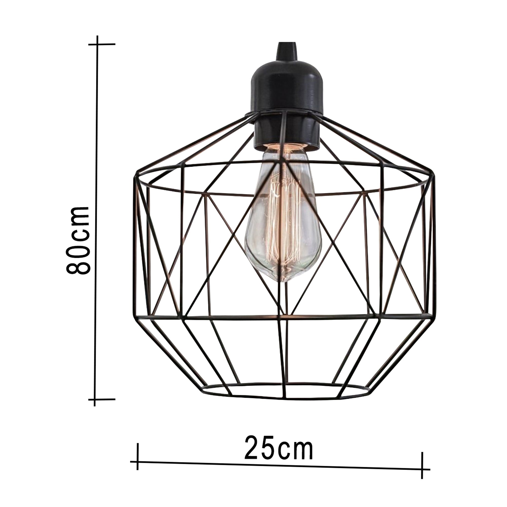 Black hollow circular chandelier - Vitrine Furniture - Lighting