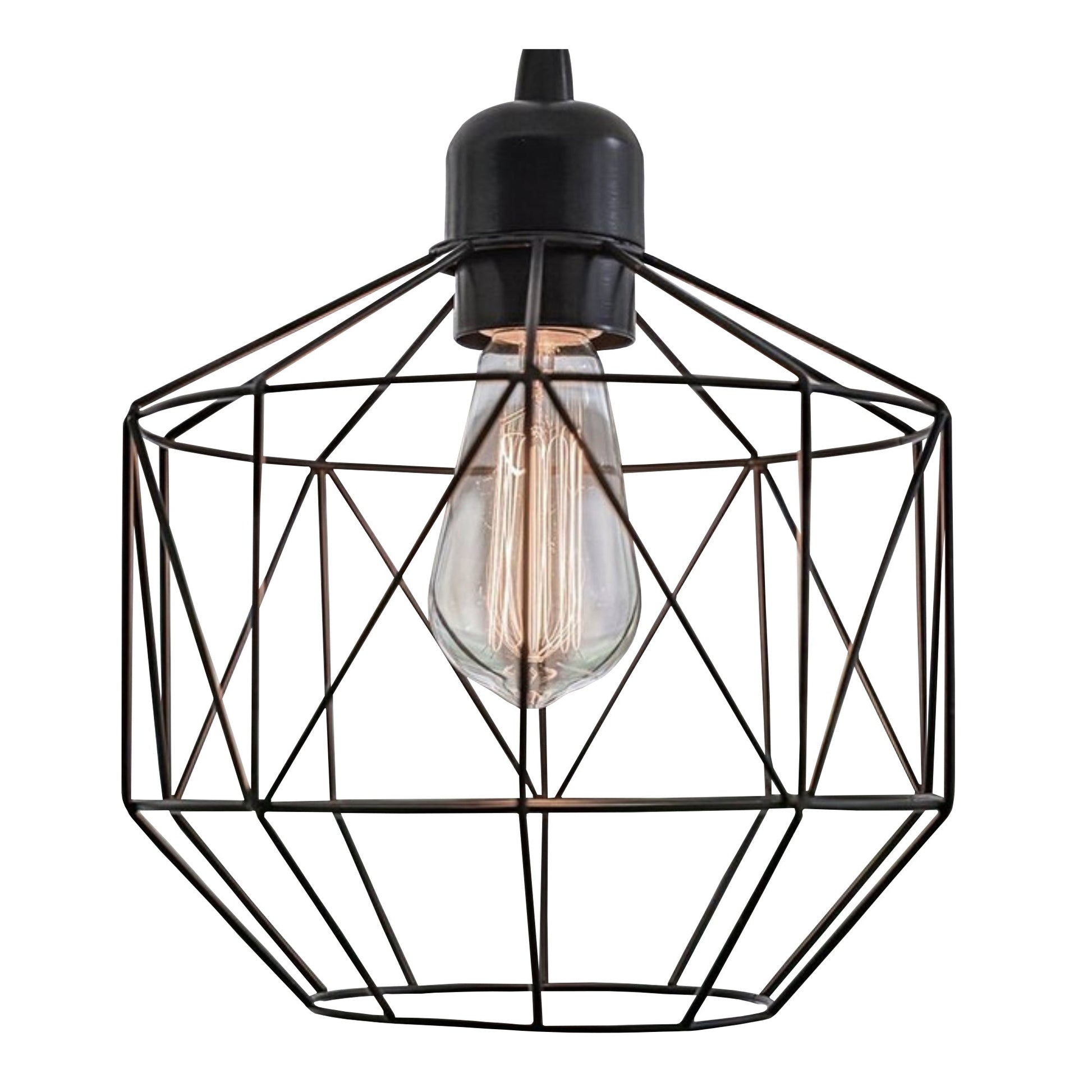 Black hollow circular chandelier - Vitrine Furniture - Lighting
