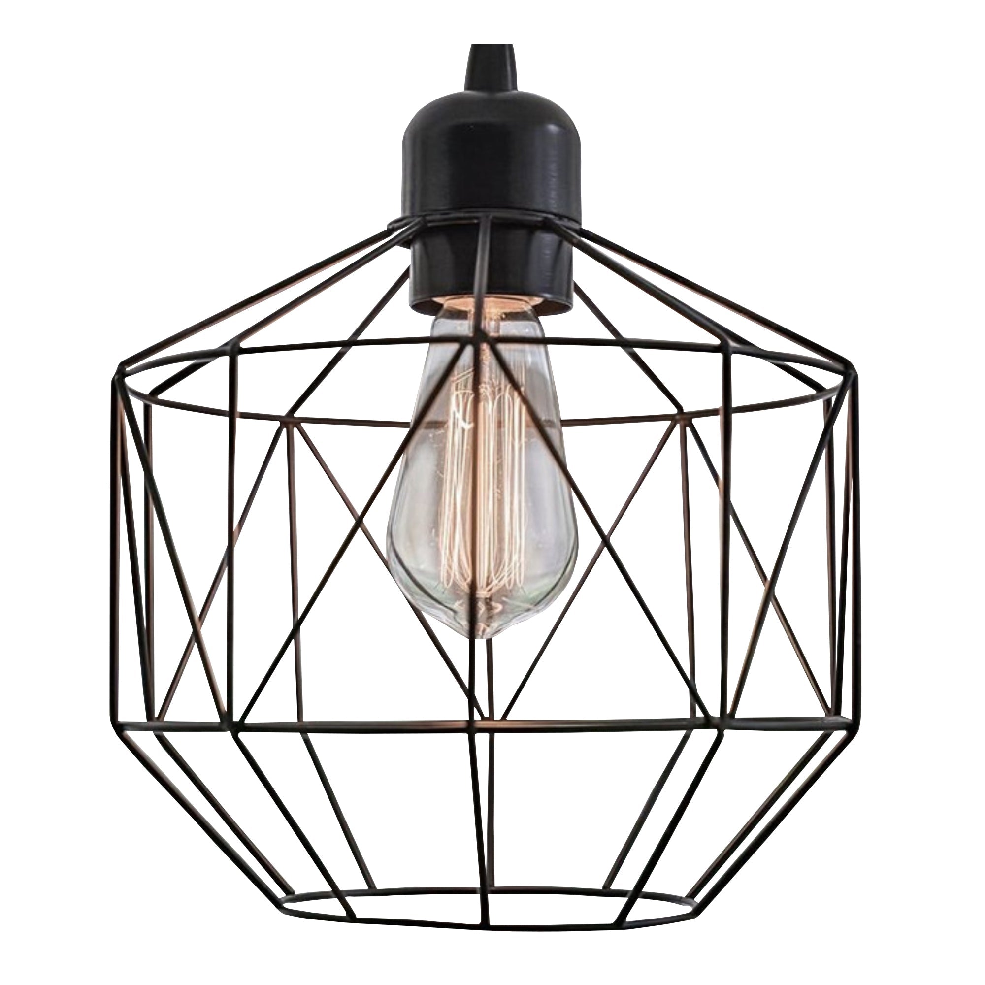 Black hollow circular chandelier - Vitrine Furniture - Lighting