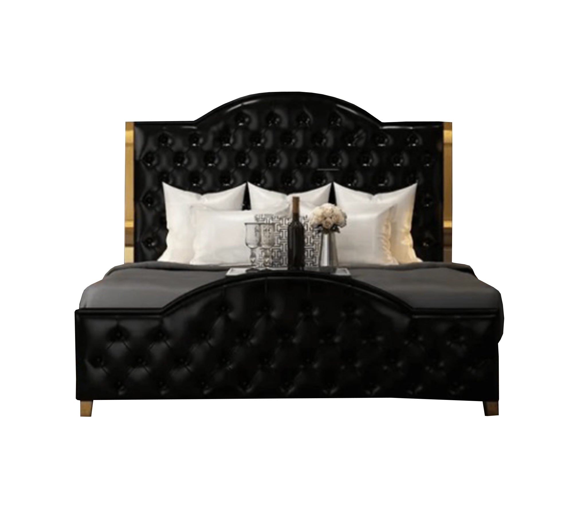 Black king bed - Vitrine Furniture - Furniture