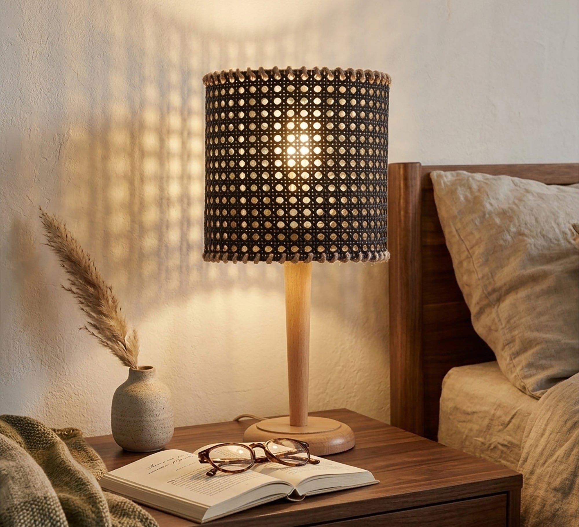 Black lampshade for soft and quiet lighting - Vitrine Furniture - Table lamps