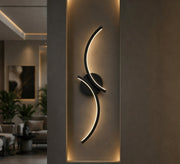 Black LED Flowing S-Curve Wall Light - Vitrine Furniture - Wall Sconce