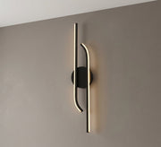 Black LED Interlocking Lines Wall Light - Vitrine Furniture - Wall Sconce
