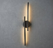 Black LED Twin Parallel Bars Sconce - Vitrine Furniture - Wall Sconce