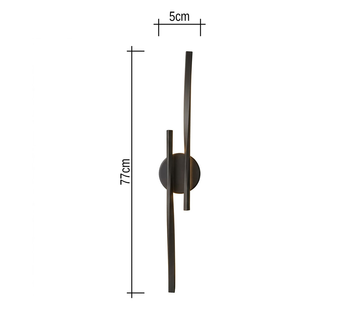Black LED Twin Parallel Bars Sconce - Vitrine Furniture - Wall Sconce