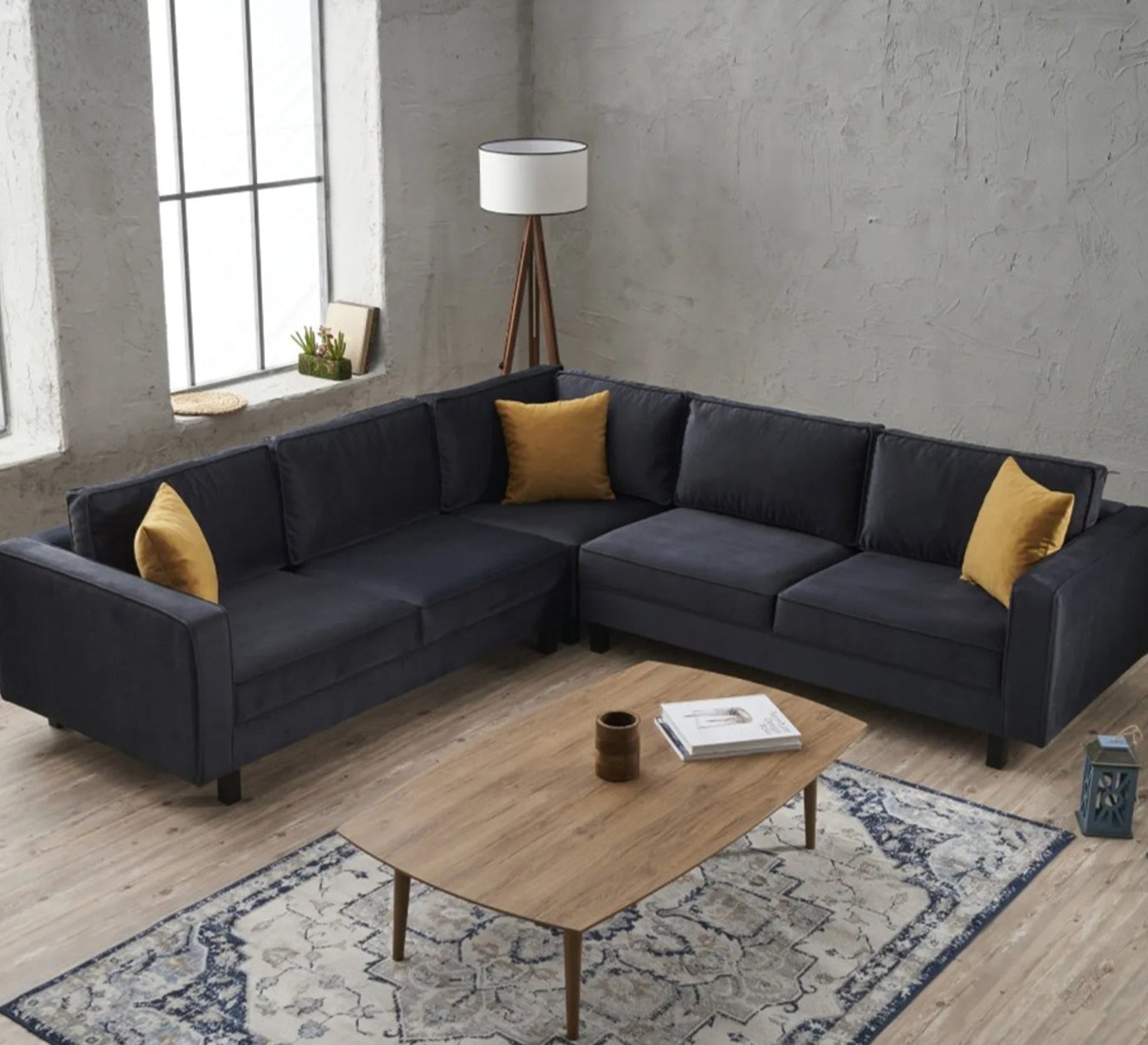 Black living room corner - Vitrine Furniture - Furniture