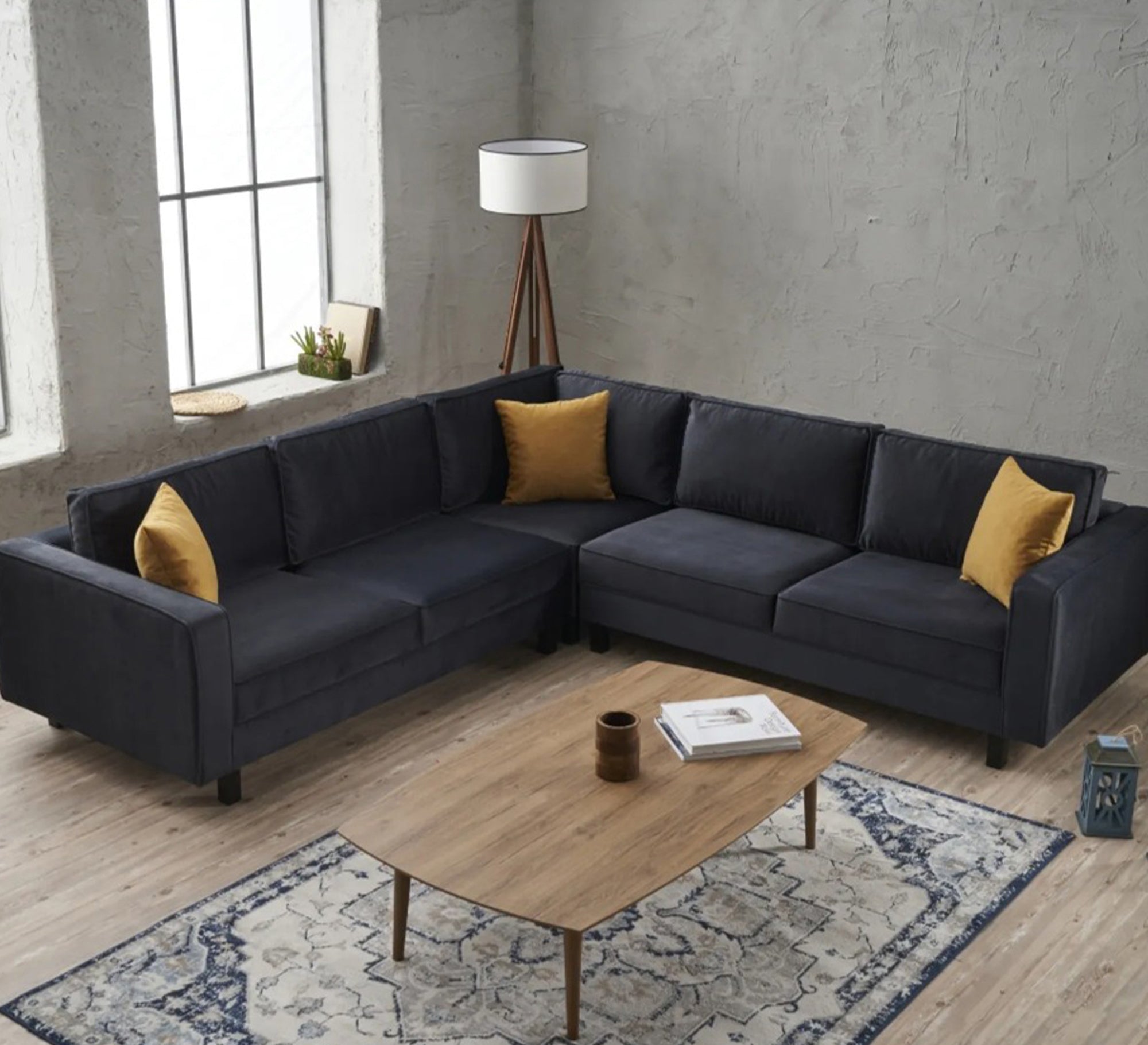 Black living room corner - Vitrine Furniture - Furniture