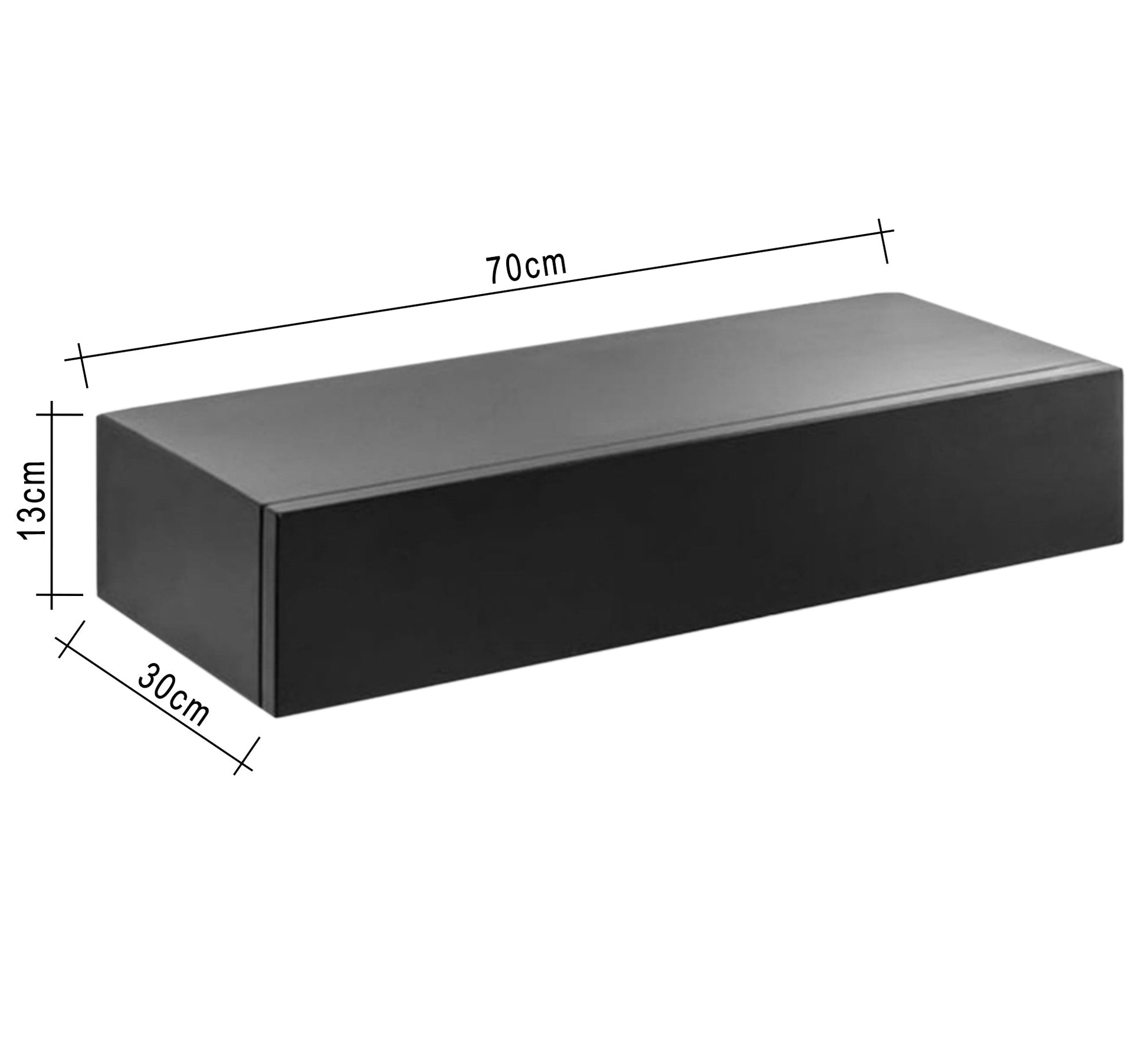 Black MDF Shelf - Vitrine Furniture - Décor
