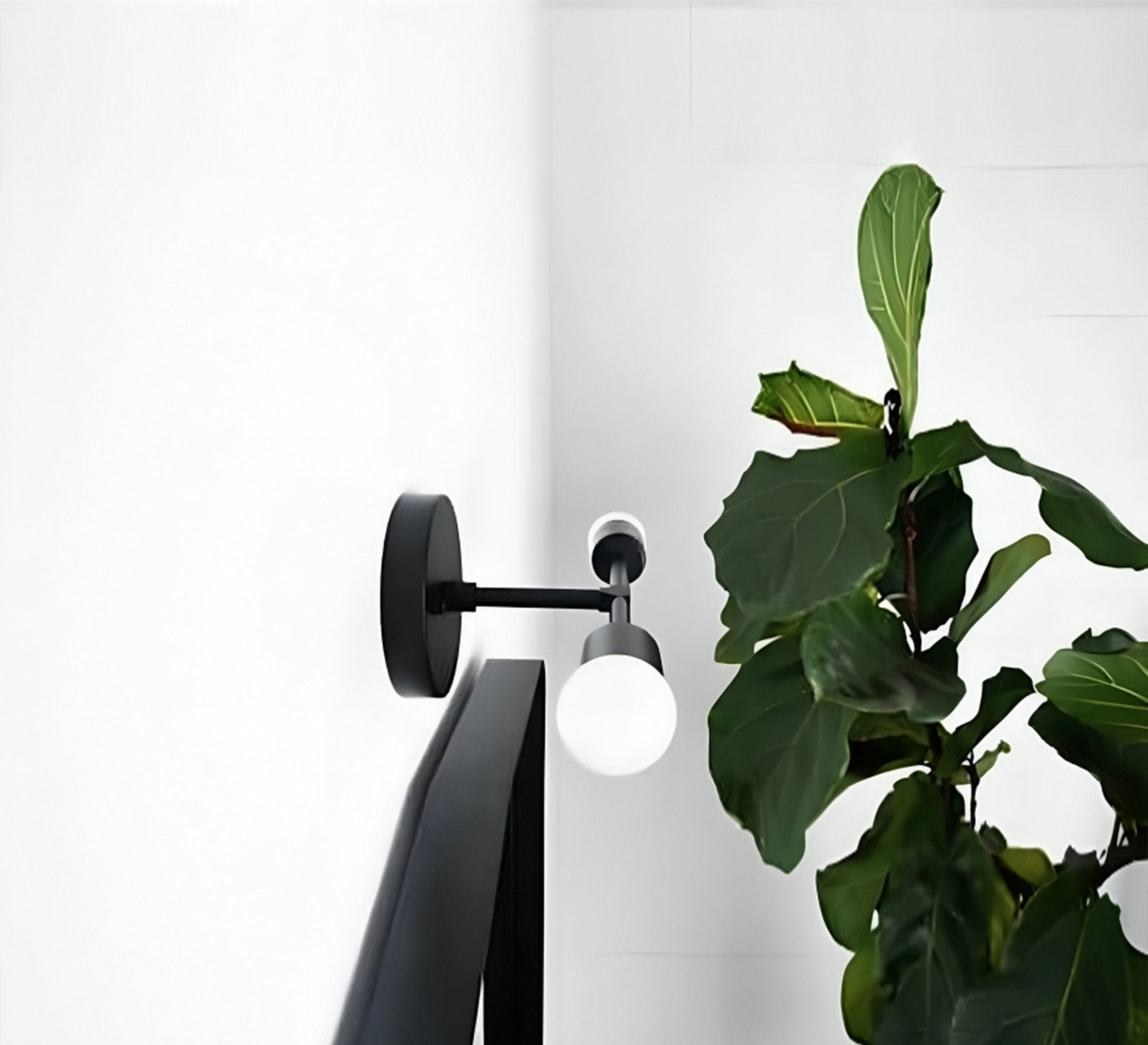 Black metal ablique 2 bulbs - Vitrine Furniture - Lighting