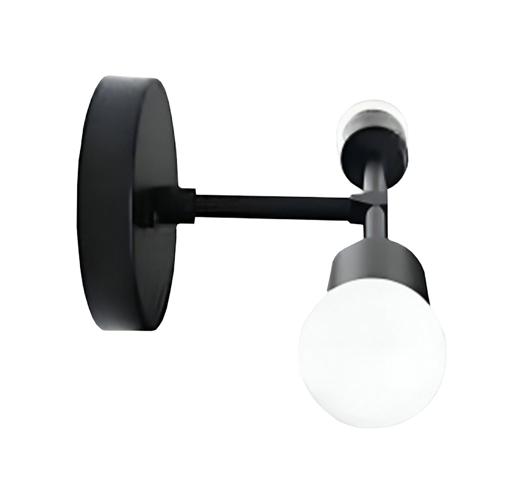 Black metal ablique 2 bulbs - Vitrine Furniture - Lighting