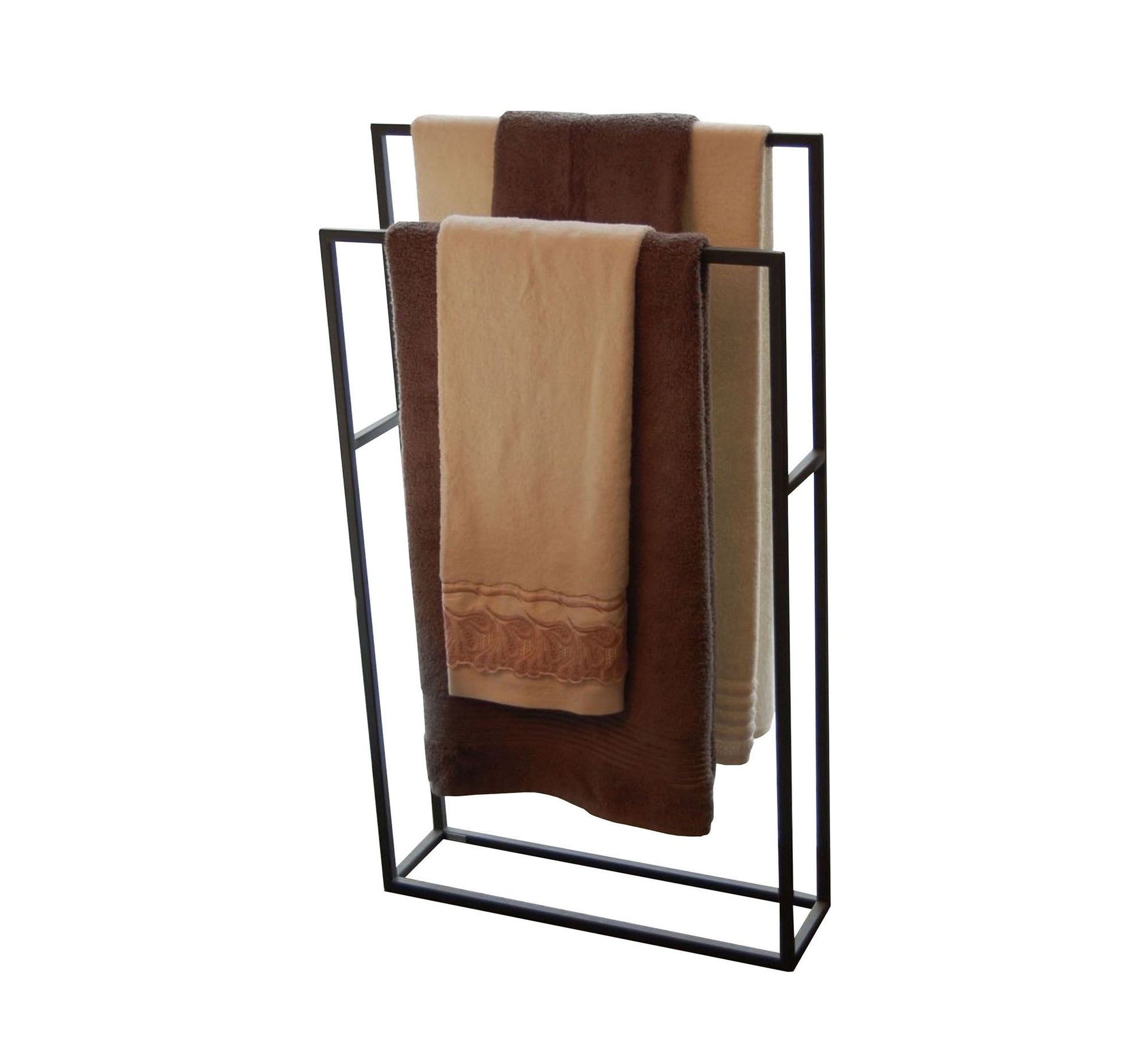 Black metal stand with two holders - Vitrine Furniture - Furniture