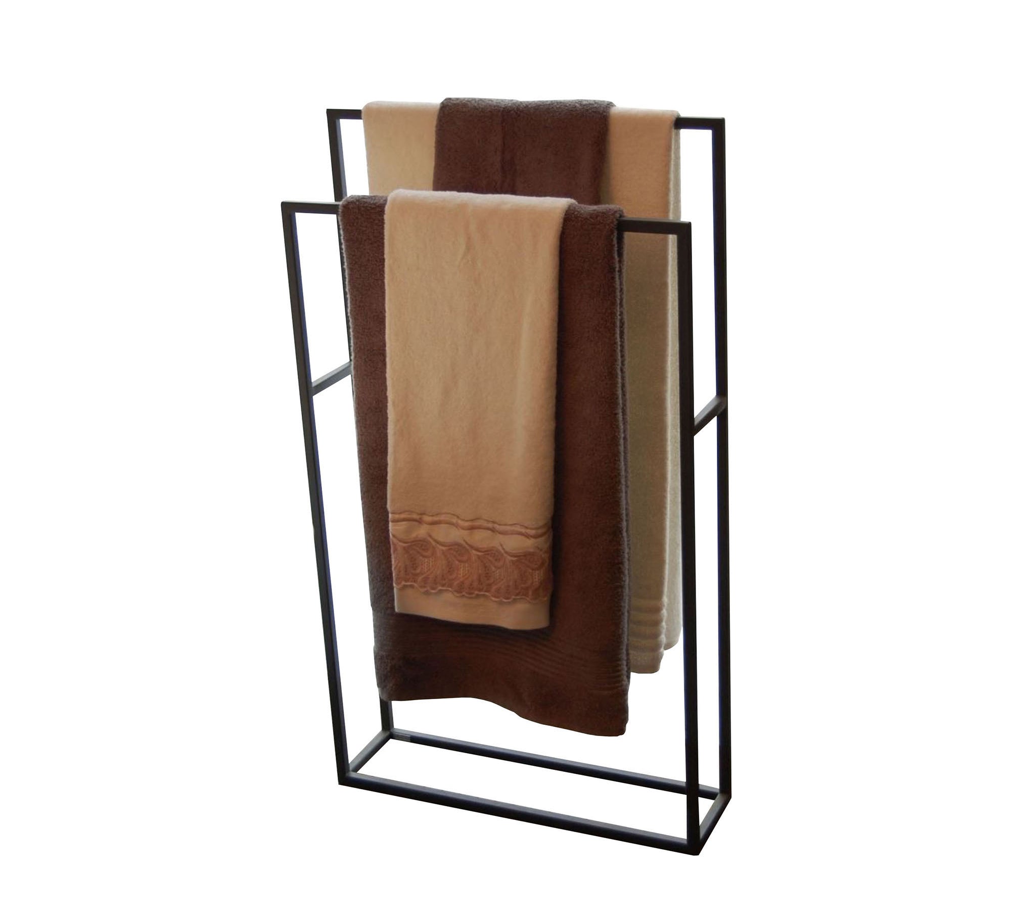 Black metal stand with two holders - Vitrine Furniture - Furniture