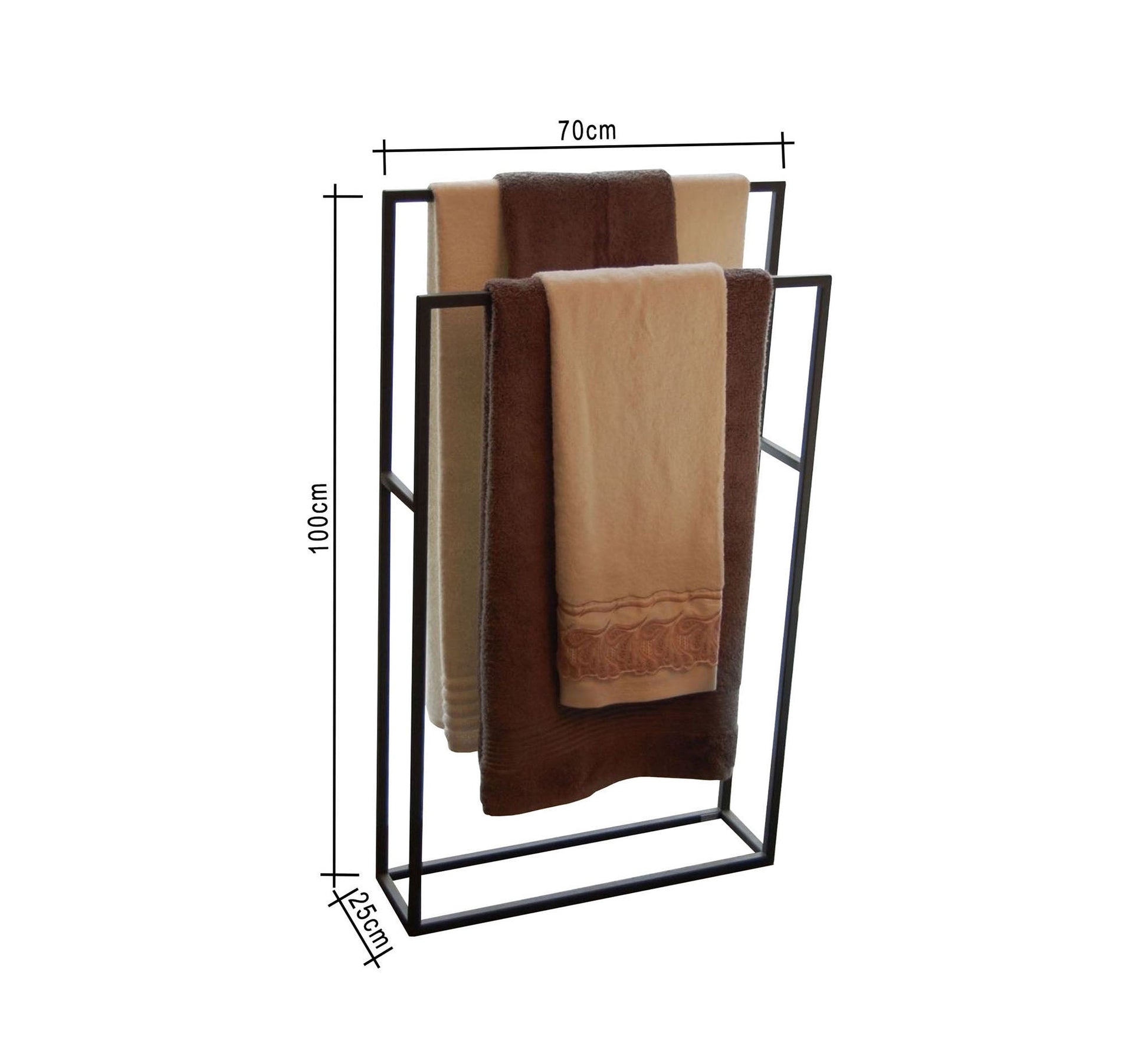 Black metal stand with two holders - Vitrine Furniture - Furniture