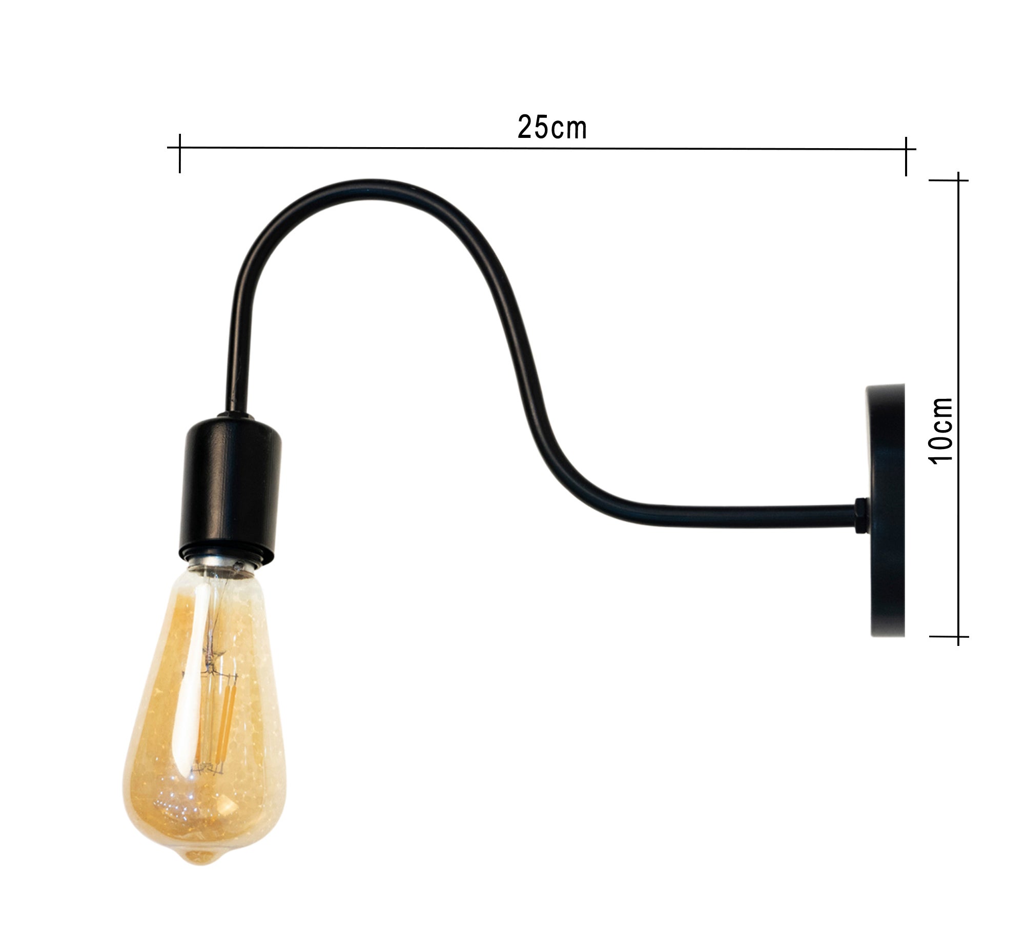 Black metal wall lamp - Vitrine Furniture - Lighting