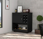 Black mobile drinks cabinet - Vitrine Furniture - Furniture