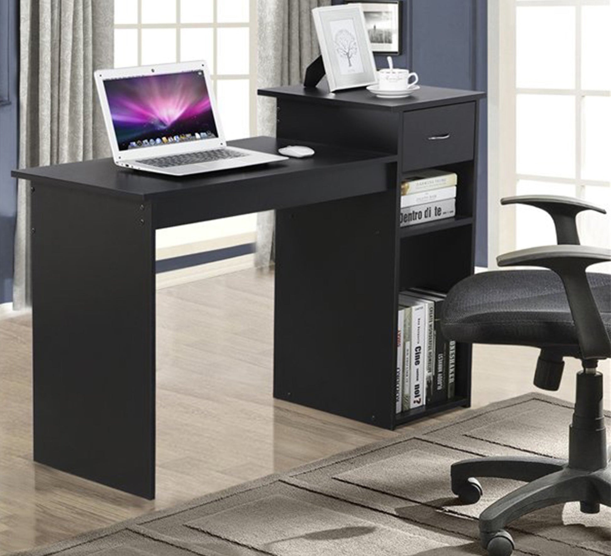 Black modern desk - Vitrine Furniture - Kids Rooms