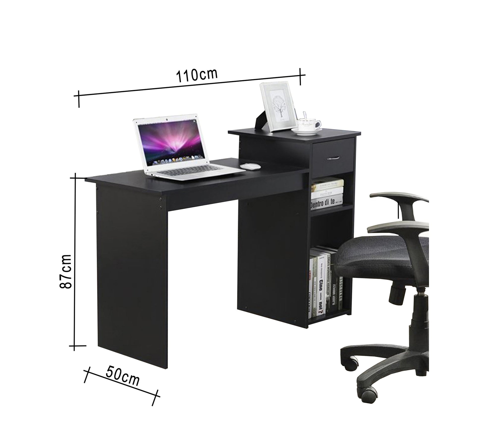 Black modern desk - Vitrine Furniture - Kids Rooms