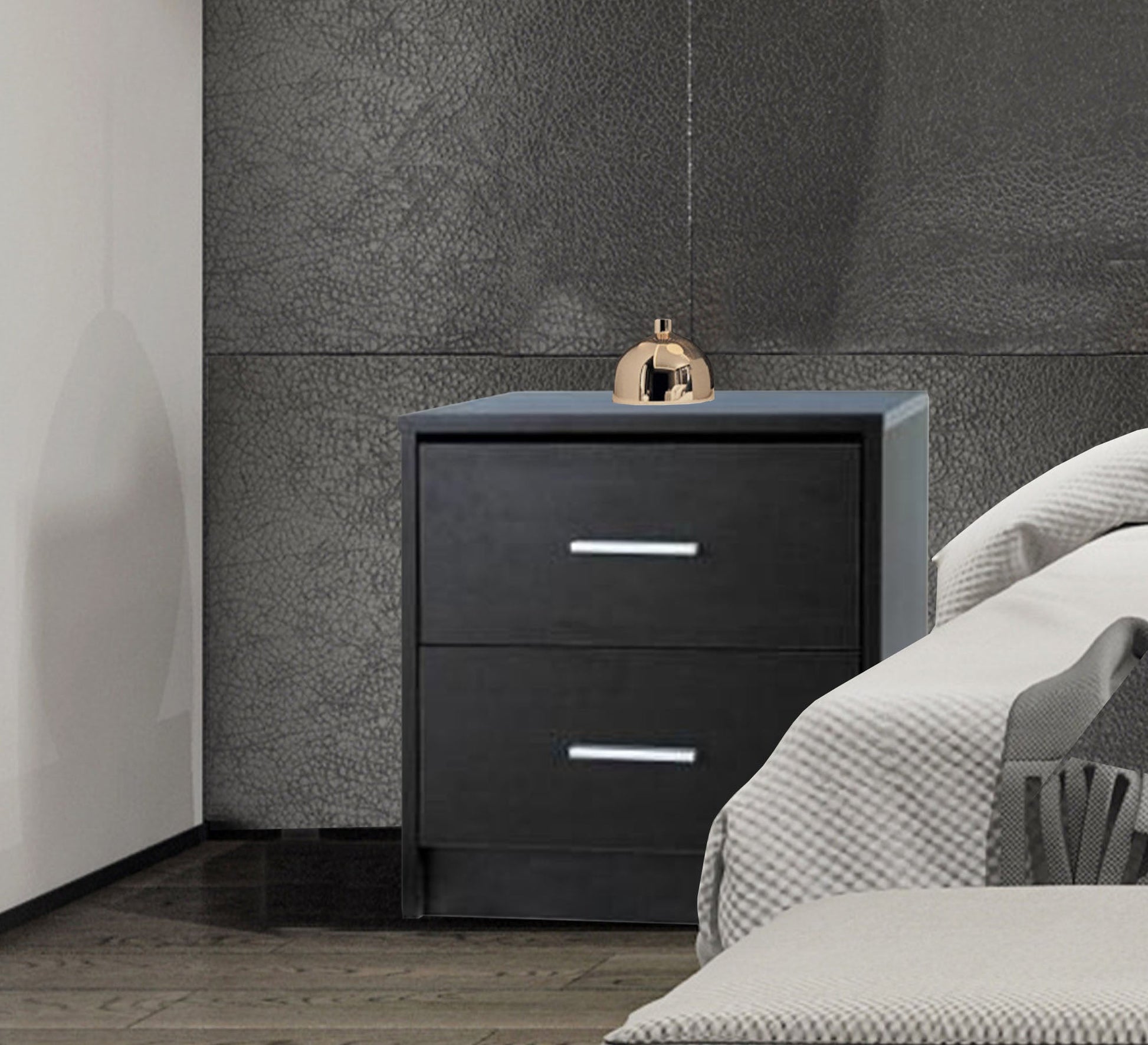 Black Nightstand - Sleek, Modern, Timeless - Vitrine Furniture - Furniture