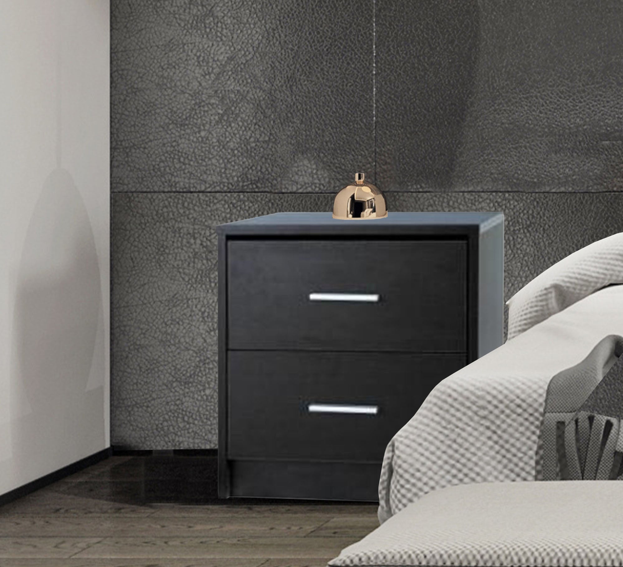 Black Nightstand - Sleek, Modern, Timeless - Vitrine Furniture - Furniture