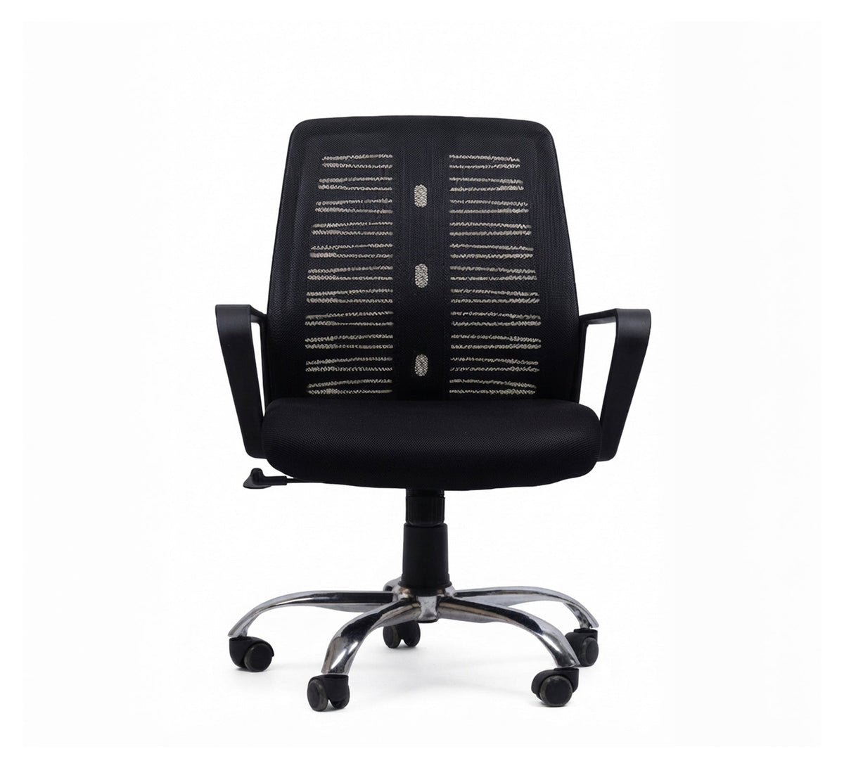 Black office chair with breathable mesh back - Vitrine Furniture - Office Chairs