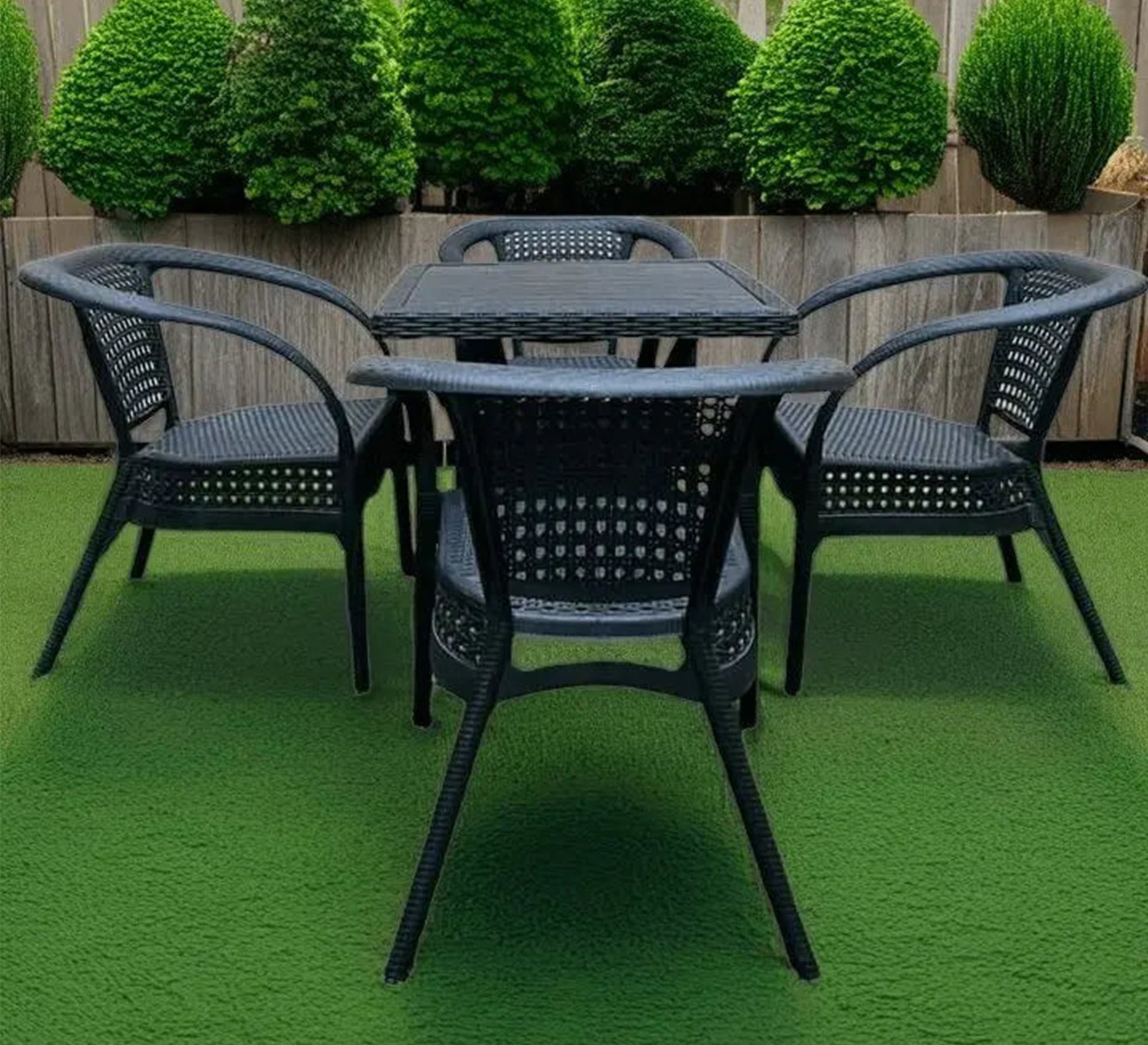 Black outdoor seating set, modern, durable and comfortable - Vitrine Furniture - Outdoor Products