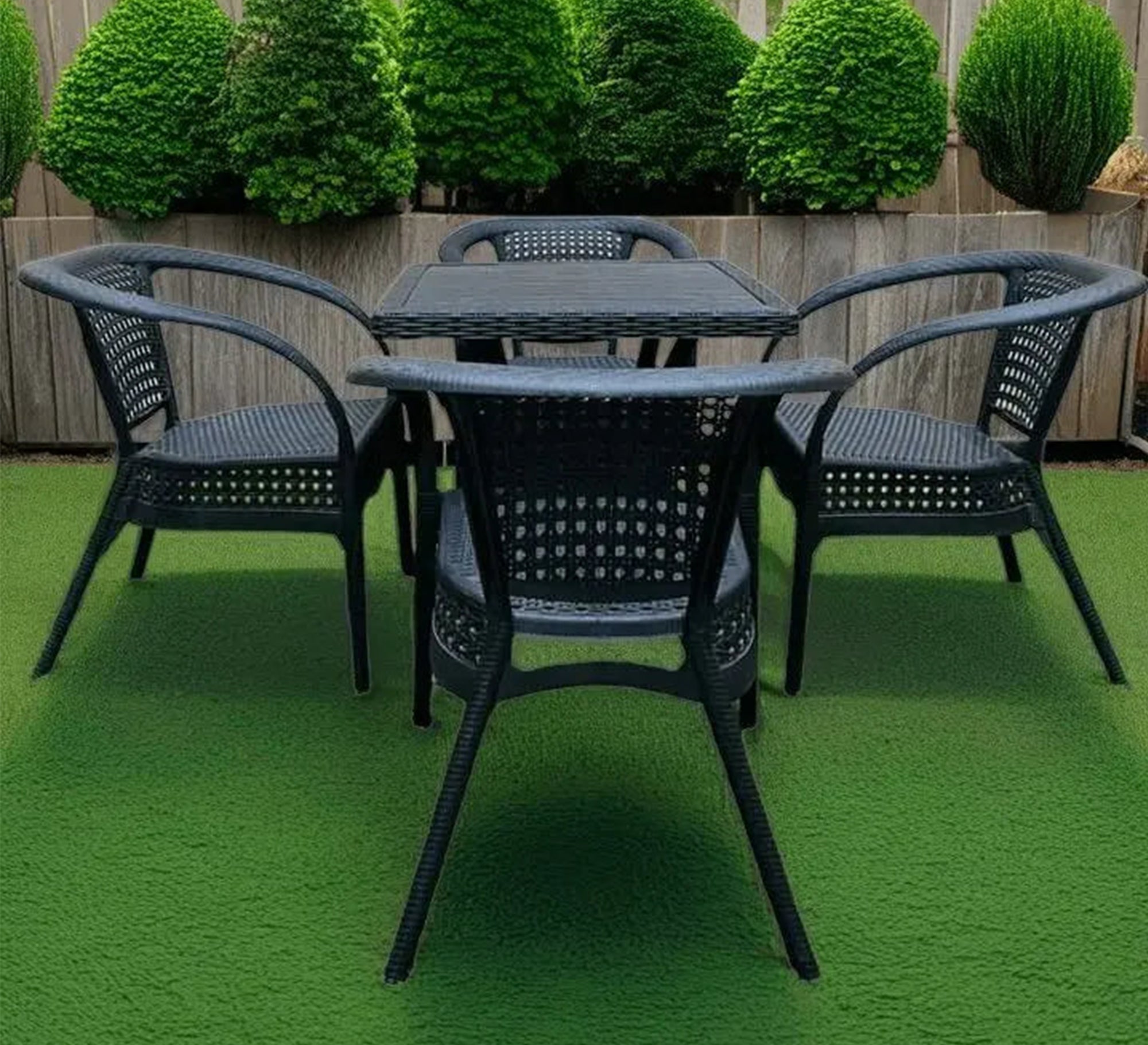 Black outdoor seating set, modern, durable and comfortable - Vitrine Furniture - Outdoor Products