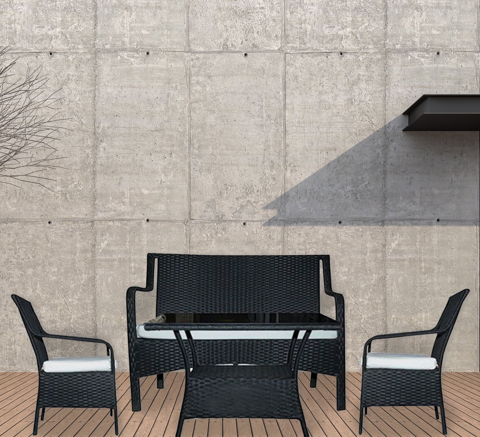Black outdoor seating set - Vitrine Furniture - Outdoor Products