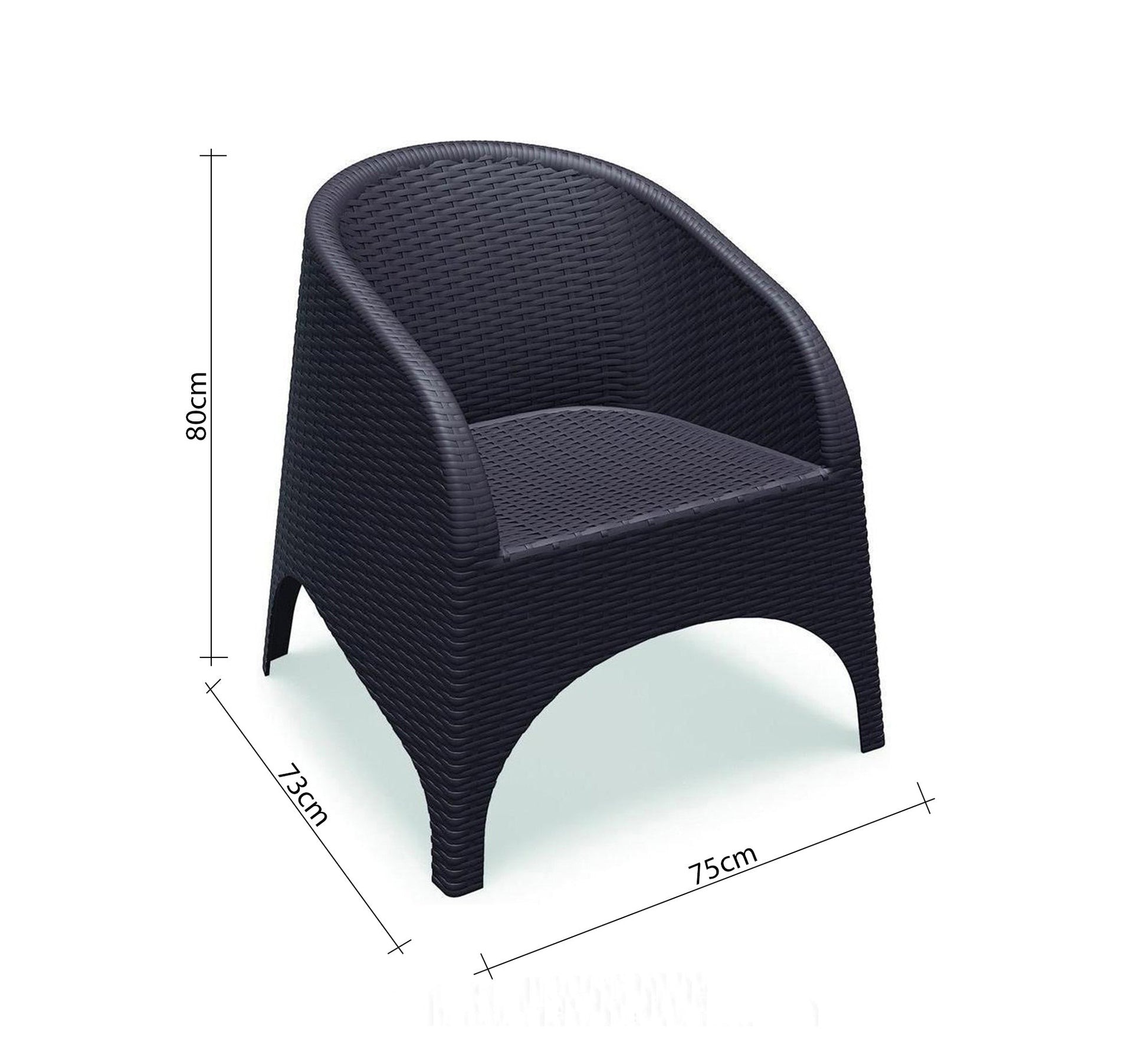 Black outdoor set with four chairs and a table - Vitrine Furniture - Outdoor Products