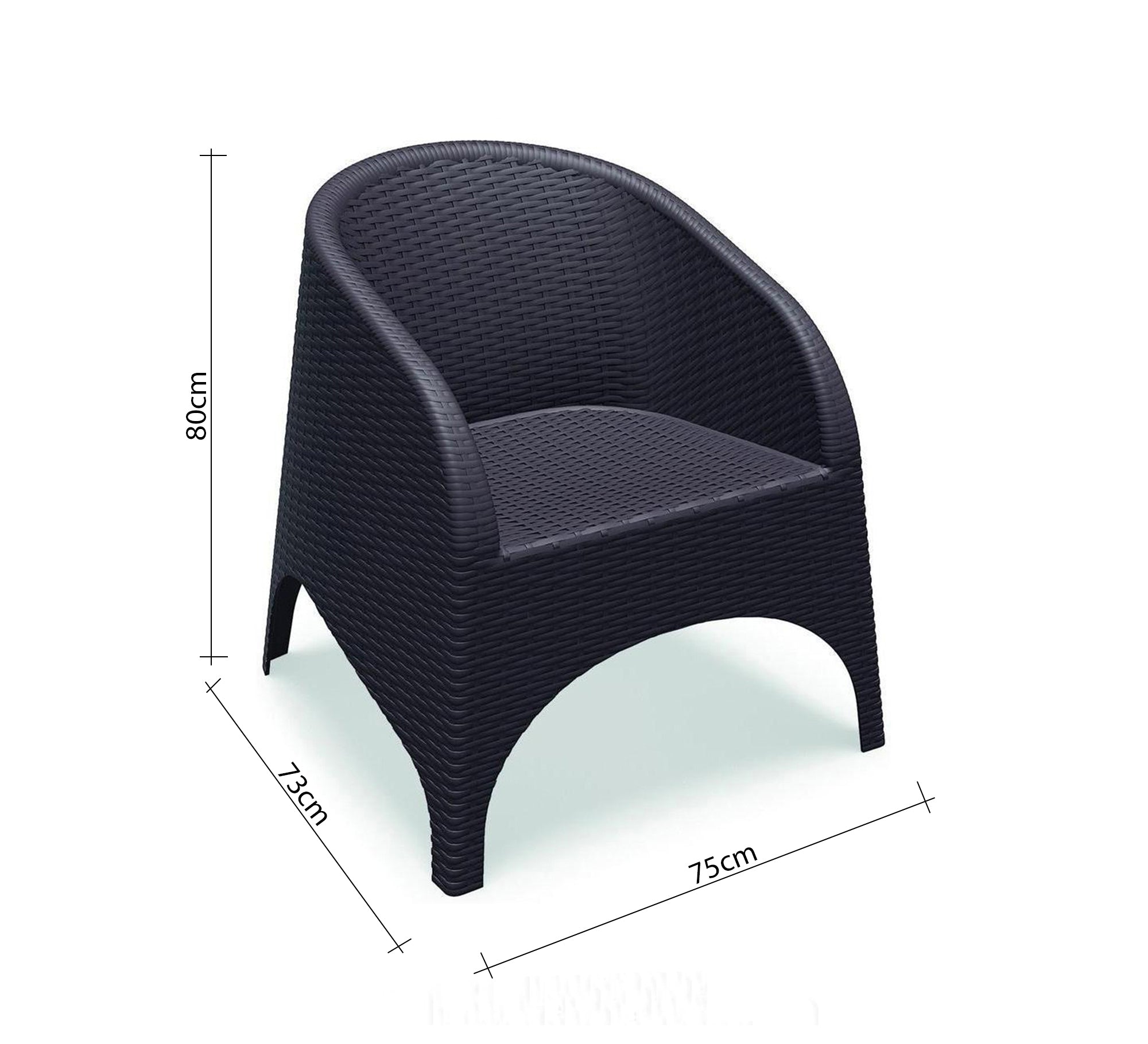 Black outdoor set with four chairs and a table - Vitrine Furniture - Outdoor Products