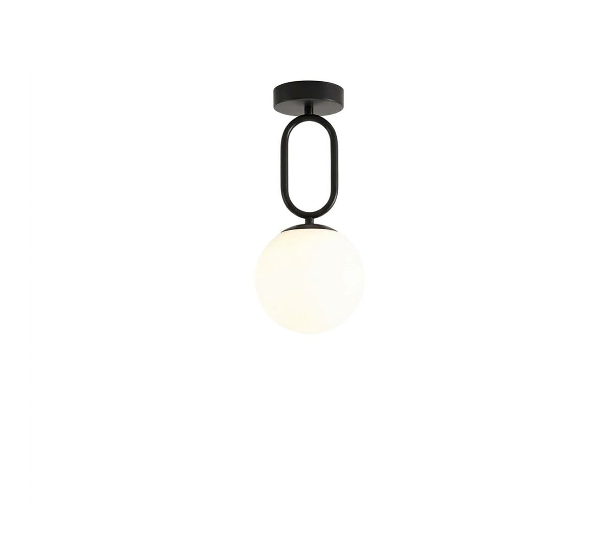 Black Oval Link Globe Ceiling Light - Vitrine Furniture - Ceiling lights
